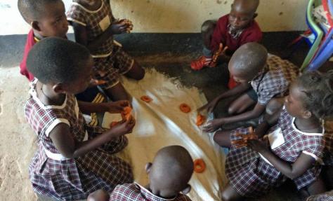 Beans + Playdough + Thread = ??